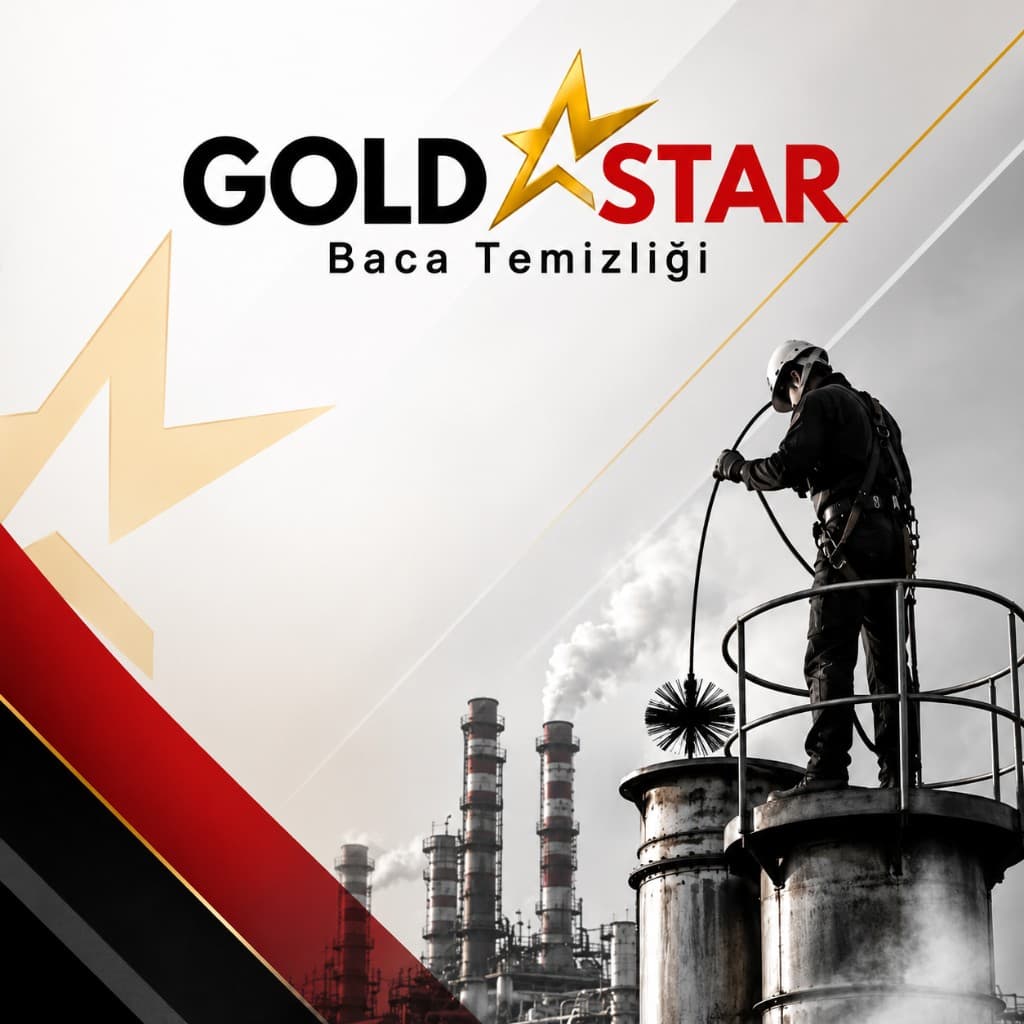 GoldStar Baca Temizliği ekibi endüstriyel bacada temizlik çalışması yaparken